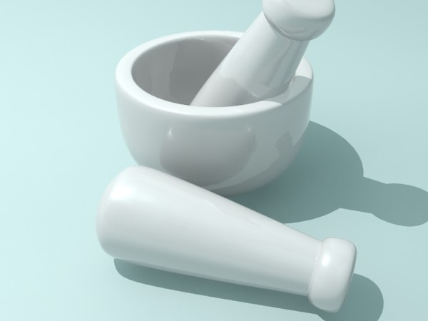 3dsmax morter pestle - Mortar and Pestle... by christiano247